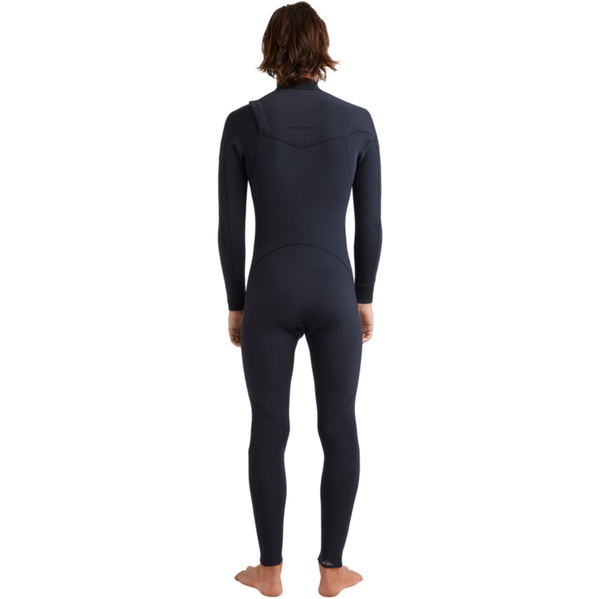 2026 Quiksilver Hommes Everyday Sessions 4/3mm Chest Zip Combinaison Néoprène 25AW213512 - Black